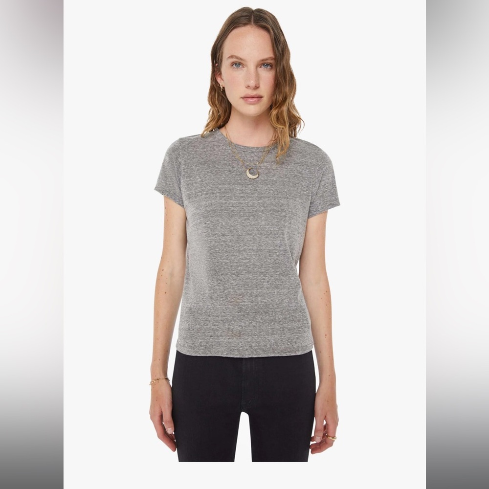 MOTHER Goodie Goodie Heather Gray Short Sleeve tee